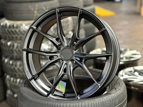 New 17X7 ET35 Lenso VNB Rim (4 wheel) Matt Black 4X100