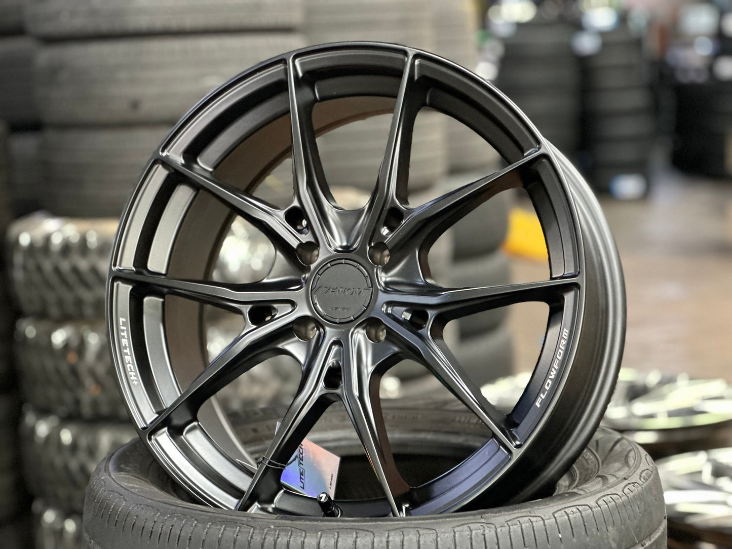 New 17X7 ET35 Lenso VNB Rim (4 wheel) Matt Black 4X100