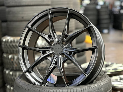 New 17X7 ET35 Lenso VNB Rim (4 wheel) Matt Black 4X100