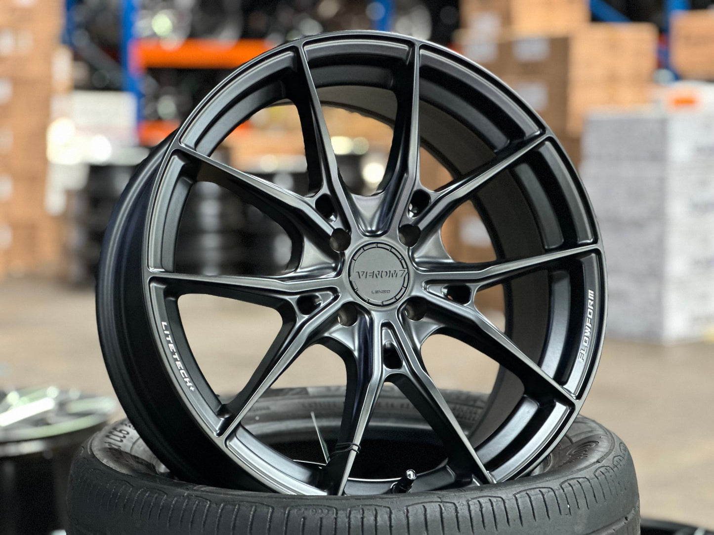 New 17X7 ET35 Lenso VNB Rim (4 wheel) Matt Black 4X100