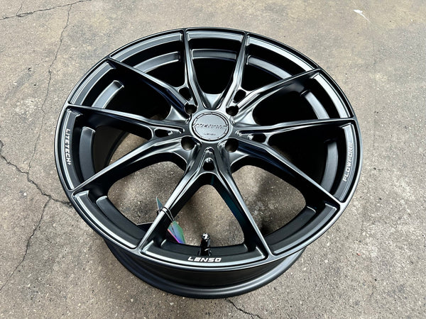 New 17X7 ET35 Lenso VNB Rim (4 wheel) Matt Black 4X100