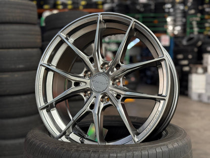 New 17X7 ET35 Lenso VNB Rim (4 wheel) Matt Gunmetal 5X114.3