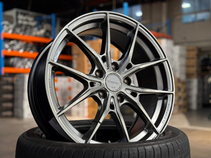 New 17X7 ET35 Lenso VNB Rim (4 wheel) Matt Gunmetal 5X114.3