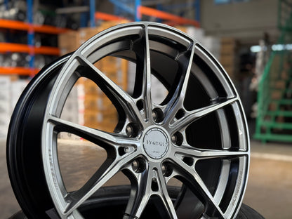 New 17X7 ET35 Lenso VNB Rim (4 wheel) Matt Gunmetal 5X114.3