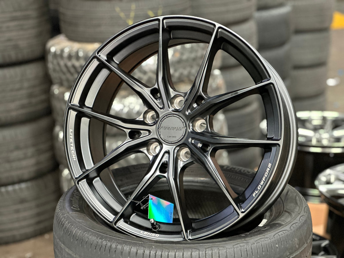 New 17X7 ET35 Lenso VNB Rim (4 wheel) Matt Black 5X114.3