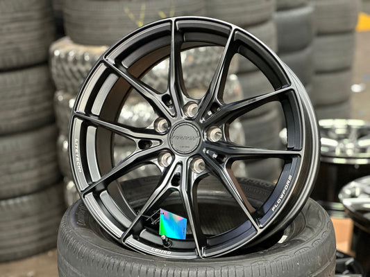 New 17X7 ET35 Lenso VNB Rim (4 wheel) Matt Black 5X114.3