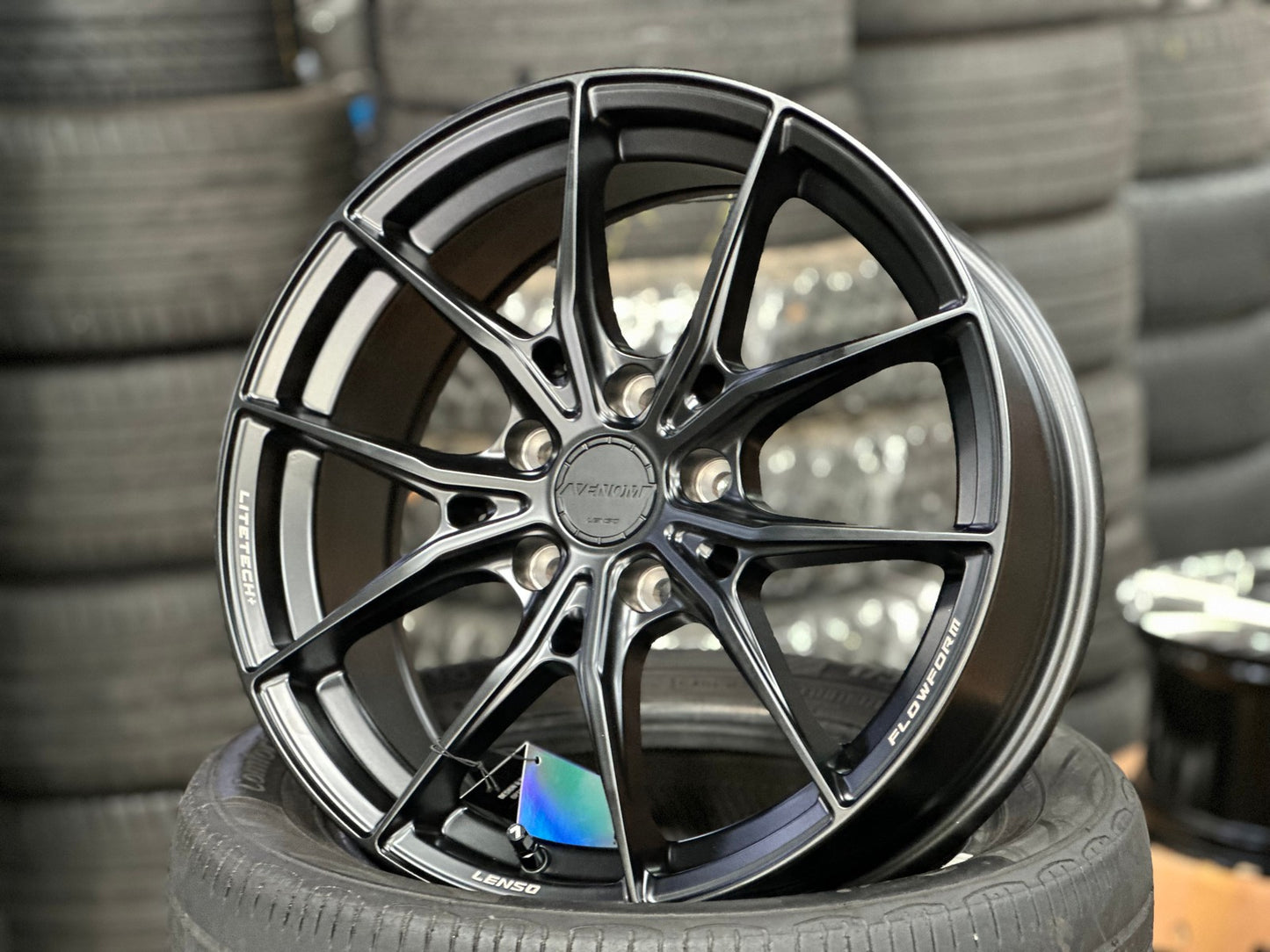 New 17X7 ET35 Lenso VNB Rim (4 wheel) Matt Black 5X114.3