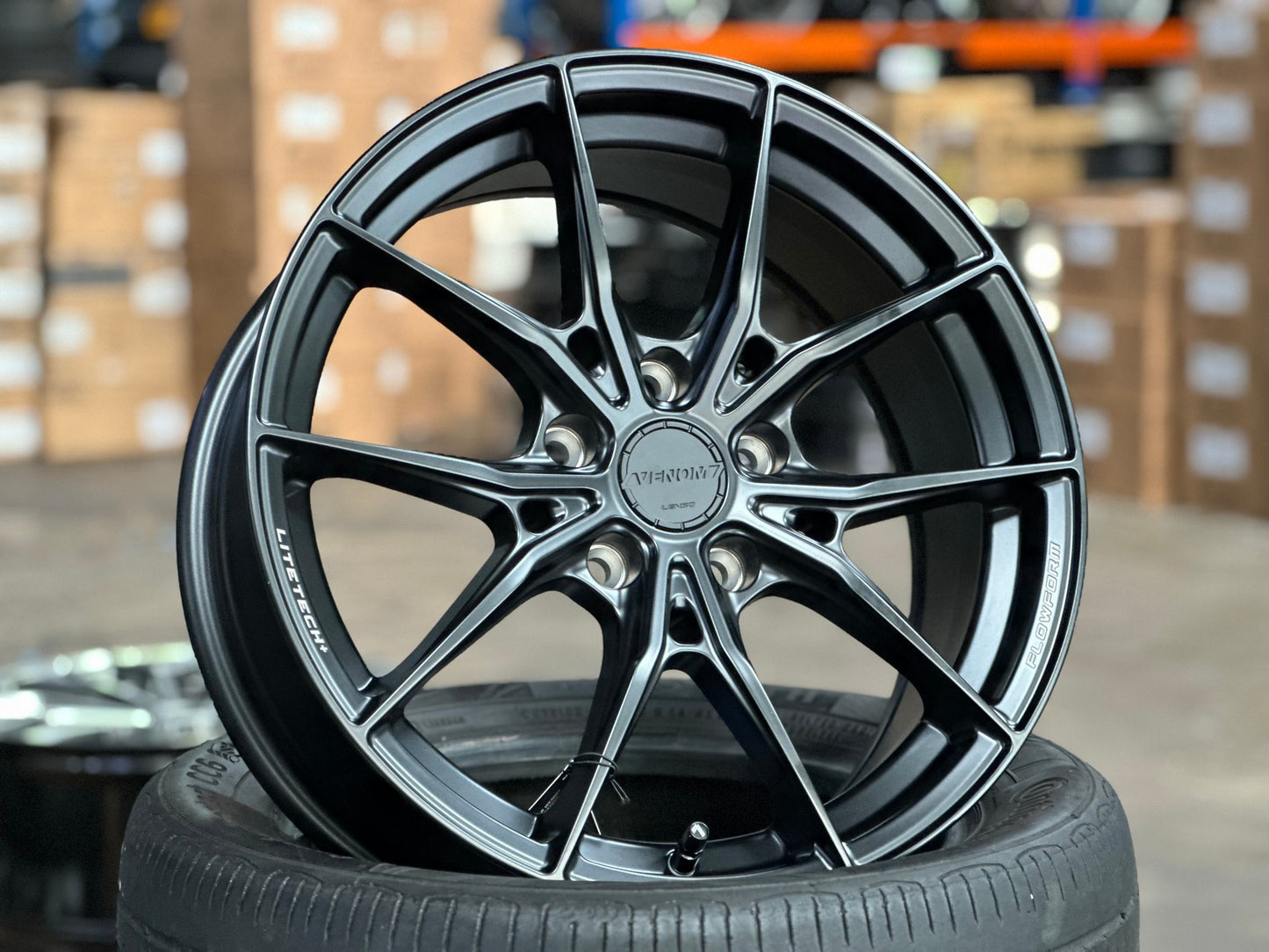New 17X7 ET35 Lenso VNB Rim (4 wheel) Matt Black 5X114.3