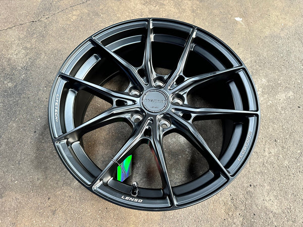New 17X7 ET35 Lenso VNB Rim (4 wheel) Matt Black 5X114.3