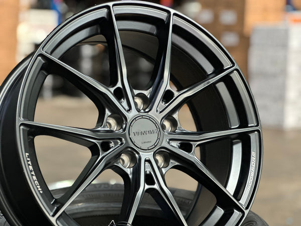 New 17X7 ET35 Lenso VNB Rim (4 wheel) Matt Black 5X114.3