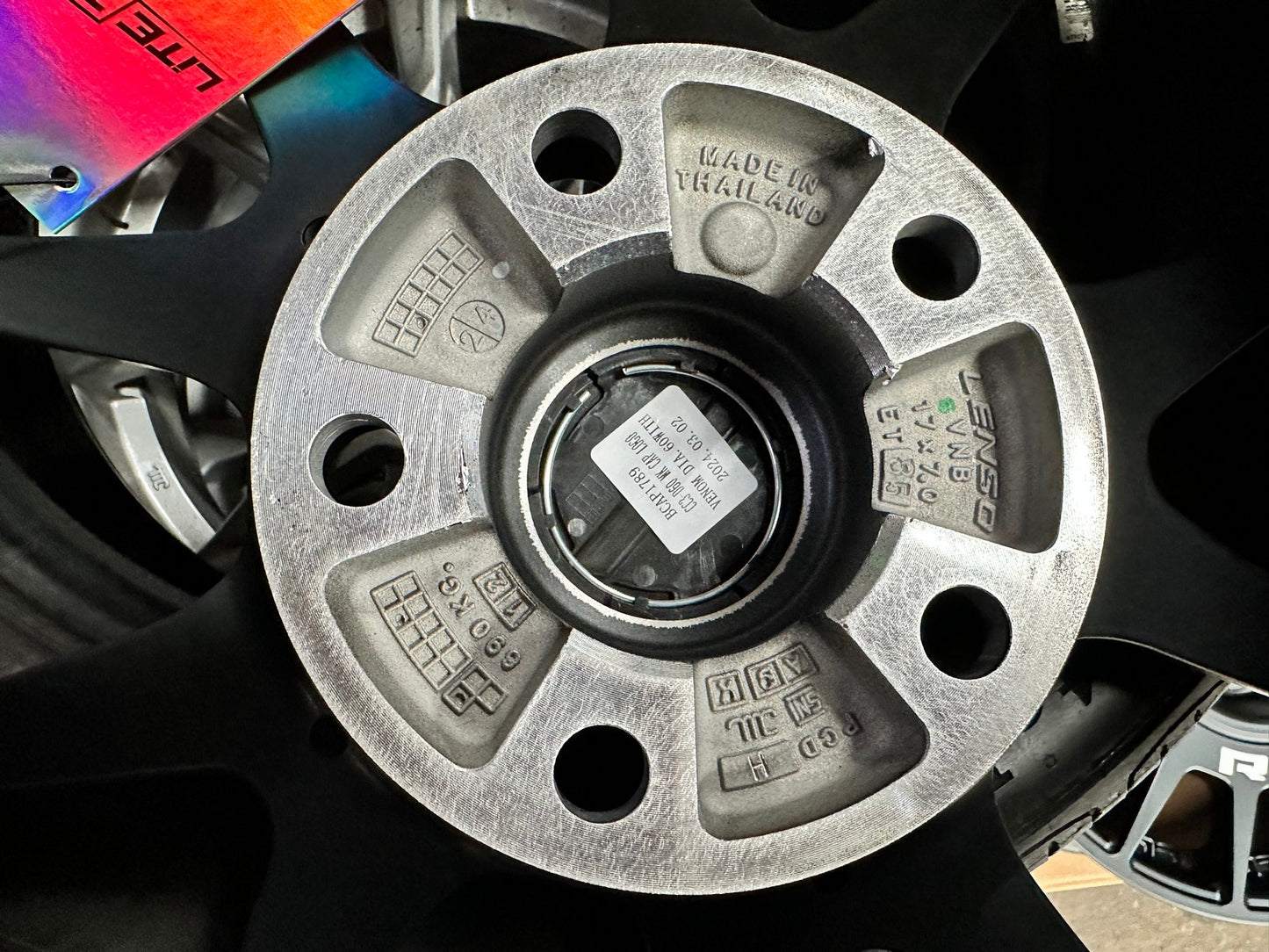 New 17X7 ET35 Lenso VNB Rim (4 wheel) Matt Black 5X114.3