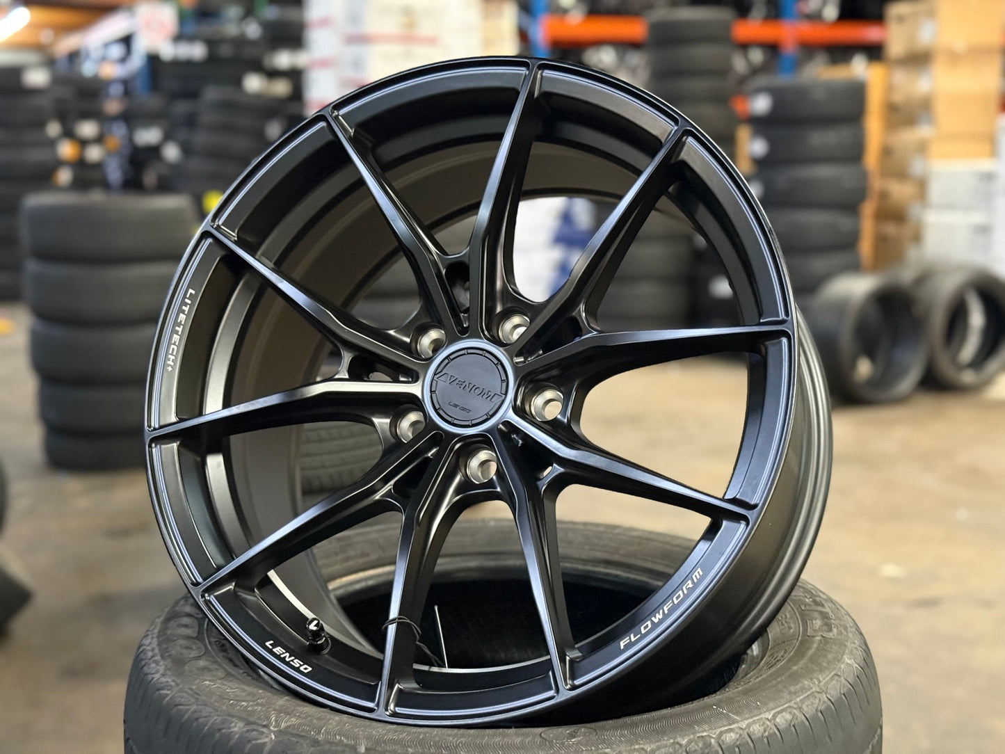 New 18X8.5 ET35 Lenso VNB Rim (4 wheel) Matt Black 5X114.3