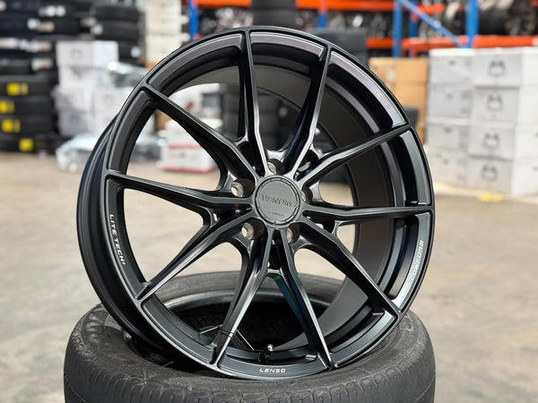 New 19X8.5 ET40 Lenso VNB Rim (4 wheel) Matt Black 5X108