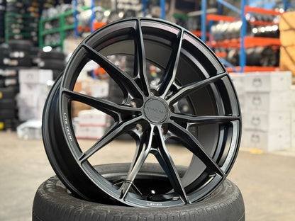 New 19X8.5 ET40 Lenso VNB Rim (4 wheel) Matt Black 5X108