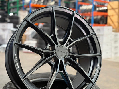 New 19X8.5 ET40 Lenso VNB Rim (4 wheel) Matt Black 5X108