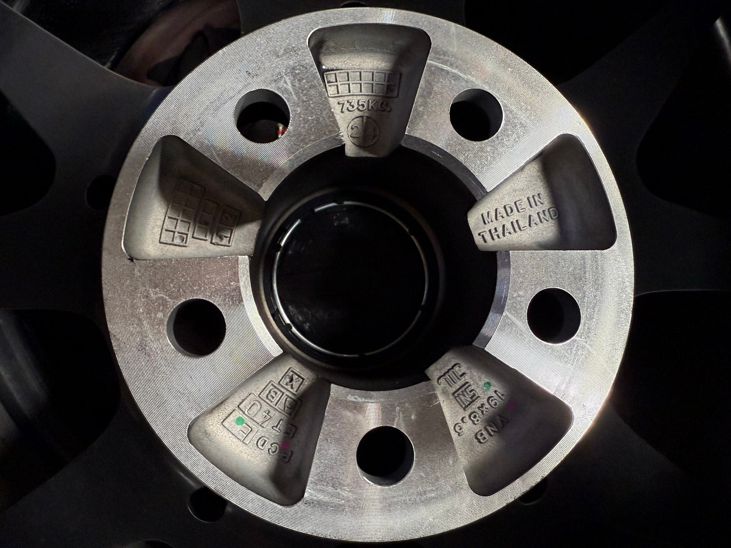 New 19X8.5 ET40 Lenso VNB Rim (4 wheel) Matt Black 5X108