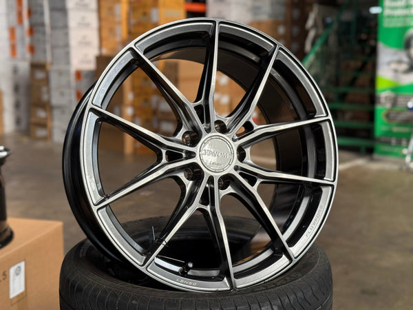 New 19X8.5 ET35 Lenso VNB Rim (4 wheel) Matt Gunmetal 5X114.3