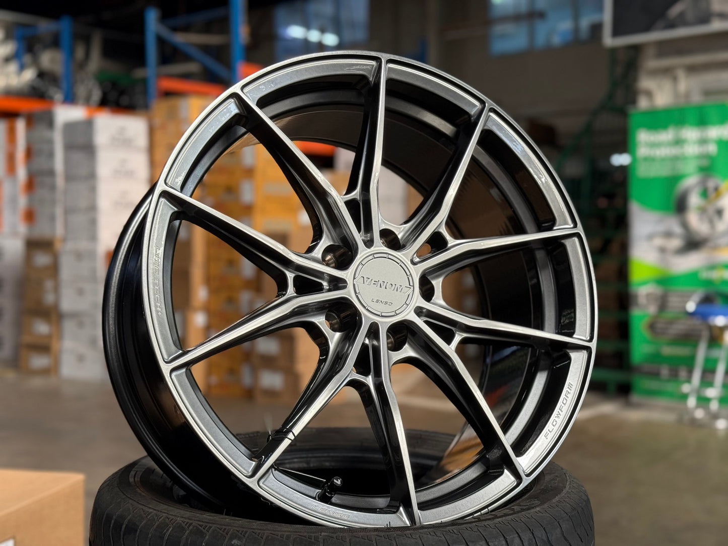 New 19X8.5 ET35 Lenso VNB Rim (4 wheel) Matt Gunmetal 5X114.3