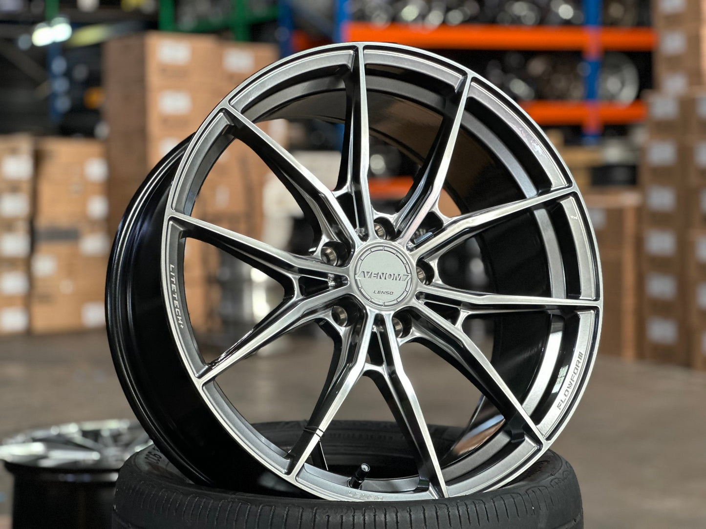 New 20X9 ET38 Lenso VNB Rim (4 wheel) Matt Gunmetal 5X120