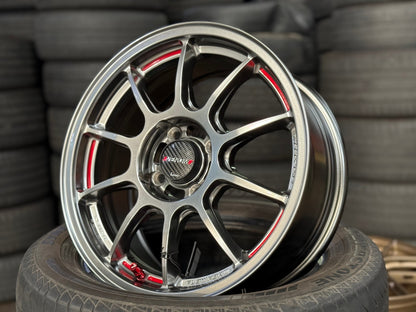 New 15X6.5 ET40 Lenso VNDRim (4 wheel) Hyper Black 4X100