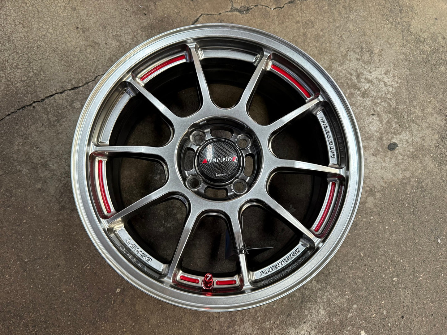 New 15X6.5 ET40 Lenso VNDRim (4 wheel) Hyper Black 4X100
