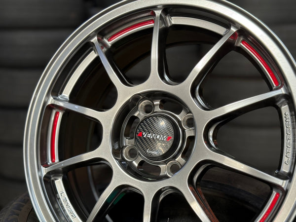 New 15X6.5 ET40 Lenso VNDRim (4 wheel) Hyper Black 4X100