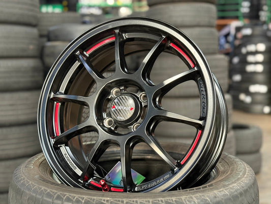 New 15X6.5 ET40 Lenso VNDRim (4 wheel) Matt Black 4X100