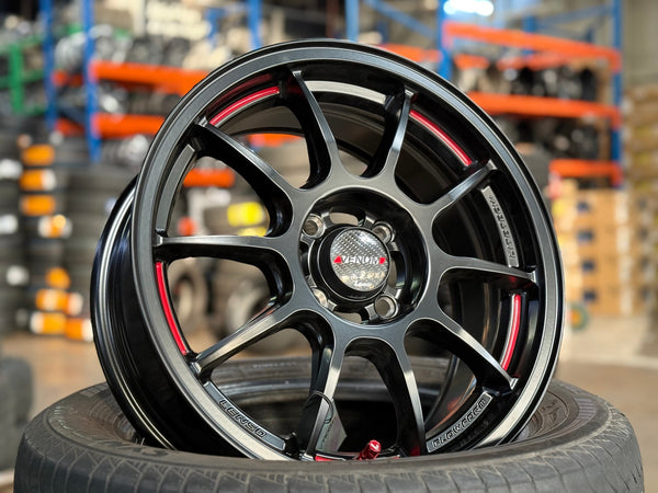 New 15X6.5 ET40 Lenso VNDRim (4 wheel) Matt Black 4X100