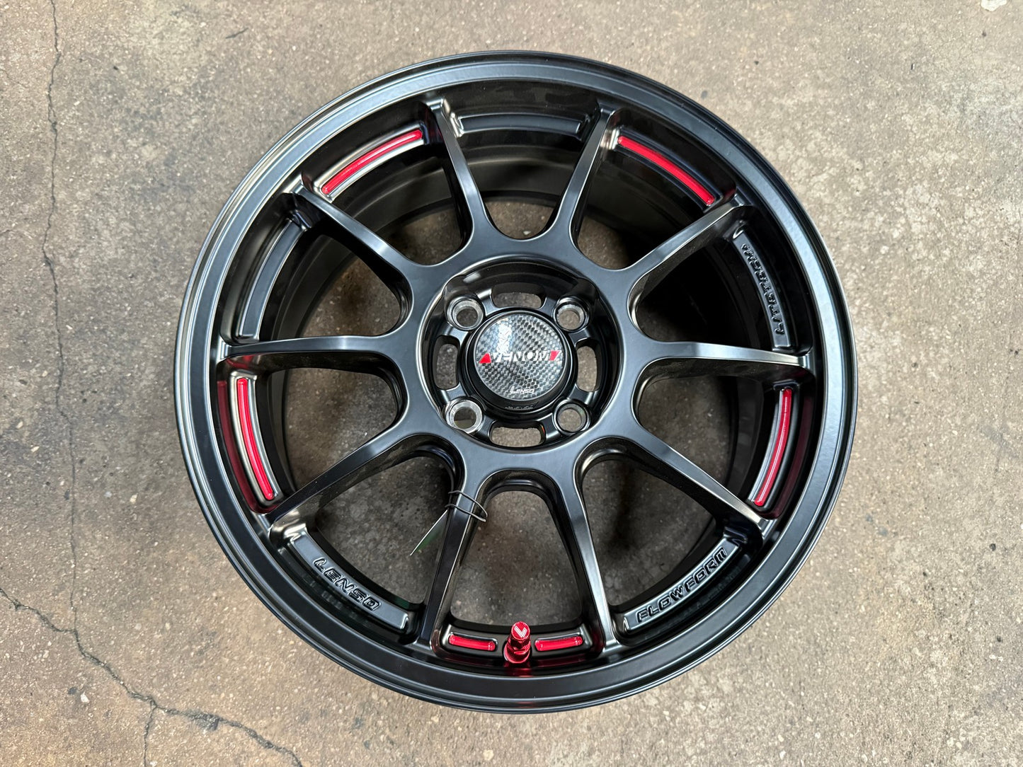 New 15X6.5 ET40 Lenso VNDRim (4 wheel) Matt Black 4X100