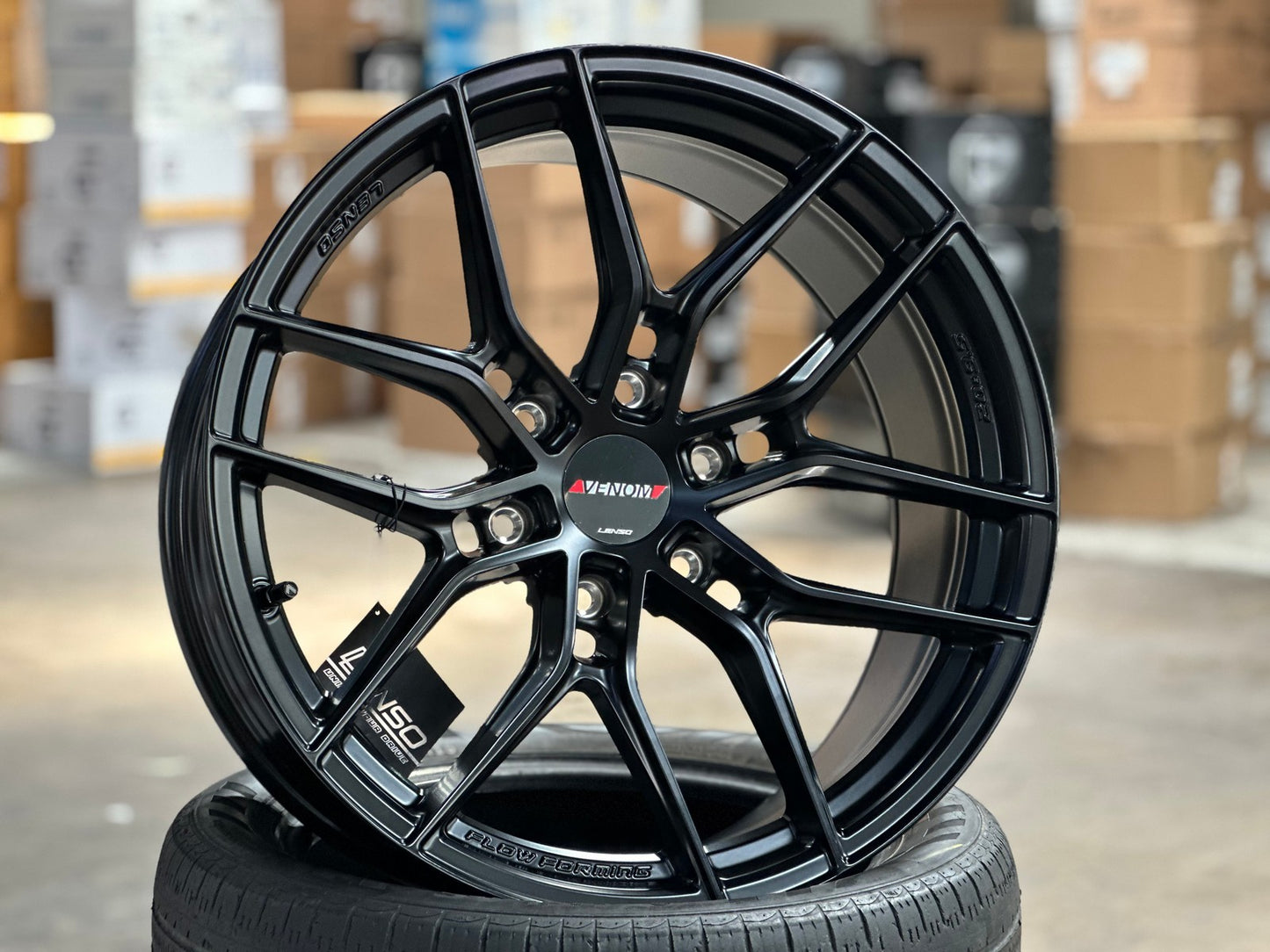 New 20X9.5 ET15 Lenso VT3 Rim (4 wheel) Matt Black 6X139.7