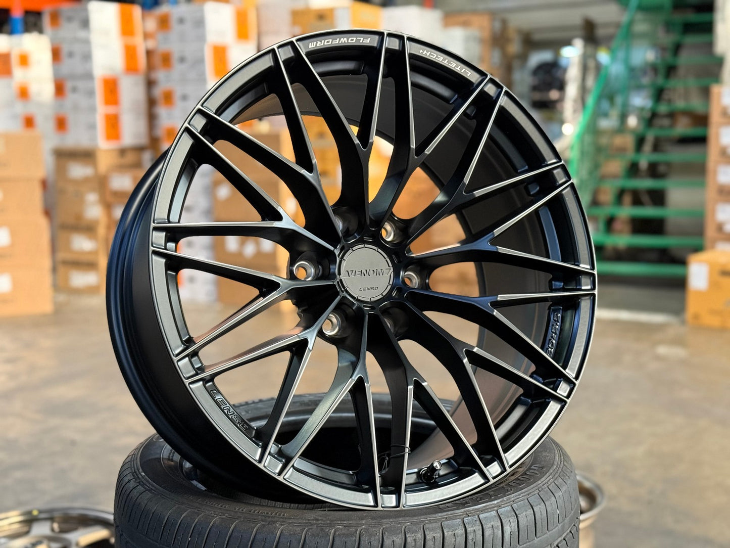 New 20X9.5 ET15 Lenso VT4 Rim (4 wheel) Matt Black 6X139.7