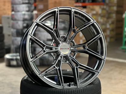 New 20X9.5 ET15 Lenso VT5 Rim (4 wheel) Hyper Black 6X139.7