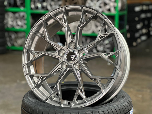 New 19X8.5 ET43 Vogue F01 Rim (4 wheel) Gloss Silver 5X114.3