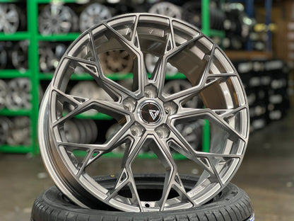 New 19X8.5 ET43 Vogue F01 Rim (4 wheel) Gloss Silver 5X114.3