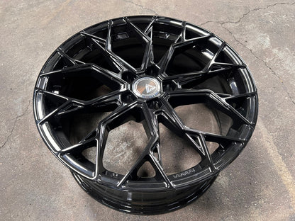 New 19X8.5 ET43 Vogue F01 Rim (4 wheel) Gloss Black 5X114.3