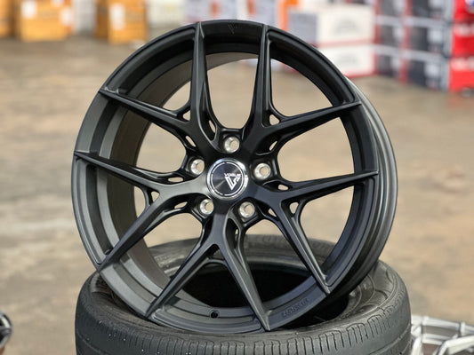 New 18X8.5 ET42 Vogue F02 Rim (4 wheel) Matt Black 5X112