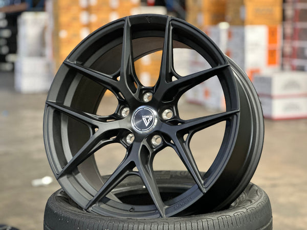 New 18X8.5 ET42 Vogue F02 Rim (4 wheel) Matt Black 5X114.3