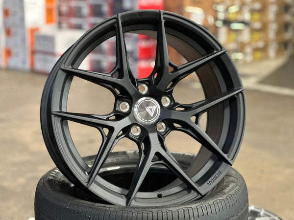 New 18X8.5 ET42 Vogue F02 Rim (4 wheel) Matt Black 5X112