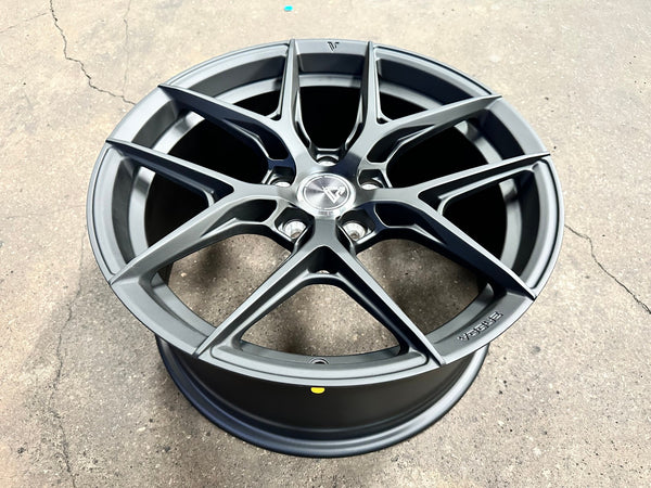 New 18X8.5 ET42 Vogue F02 Rim (4 wheel) Matt Black 5X112