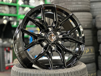 New 18X8.5 ET38 Vogue F02 Rim (4 wheel) Gloss Black 6X139.7