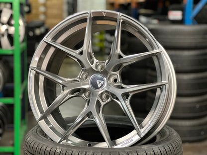 New 19X8.5 ET43 Vogue F02 Rim (4 wheel) Gloss Silver 5X112