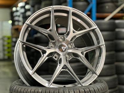 New 19X8.5 ET43 Vogue F02 Rim (4 wheel) Gloss Silver 5X114.3