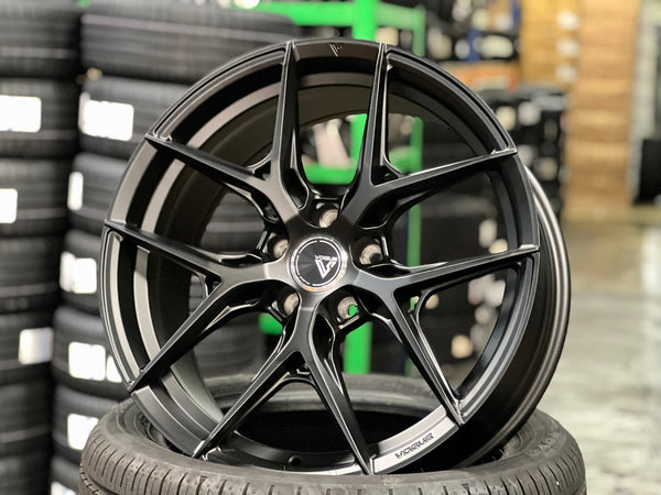 New 19X8.5 ET43 Vogue F02 Rim (4 wheel) Matt Black 5X114.3