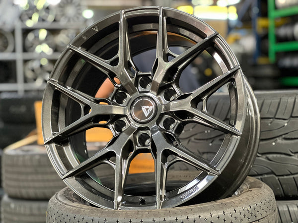 New 18X9 ET15 Vogue F02 Rim (4 wheel) Gloss Gunmetal 6X139.7