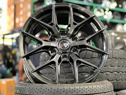 New 18X9 ET15 Vogue F02 Rim (4 wheel) Gloss Gunmetal 6X139.7