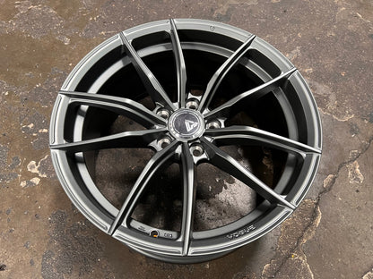 New 18X8.5 ET42 Vogue F03 Rim (4 wheel) Matt Gunmetal 5X112