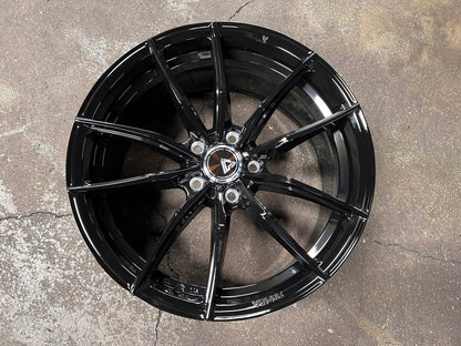 New 18X8.5 ET42 Vogue F03 Rim (4 wheel) Gloss Black 5X112
