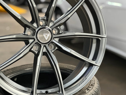 New 19X8.5 ET30 Vogue F03 Rim (4 wheel) Matt Gunmetal 5X114.3