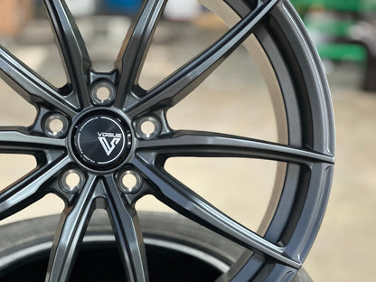New 19X8.5 ET43 Vogue F03 Rim (4 wheel) Matt Gunmetal 5X114.3