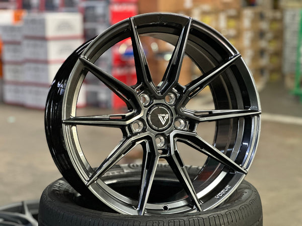 New 18X8.5 ET42 Vogue F06 Rim (4 wheel) Hyper Black 5X112